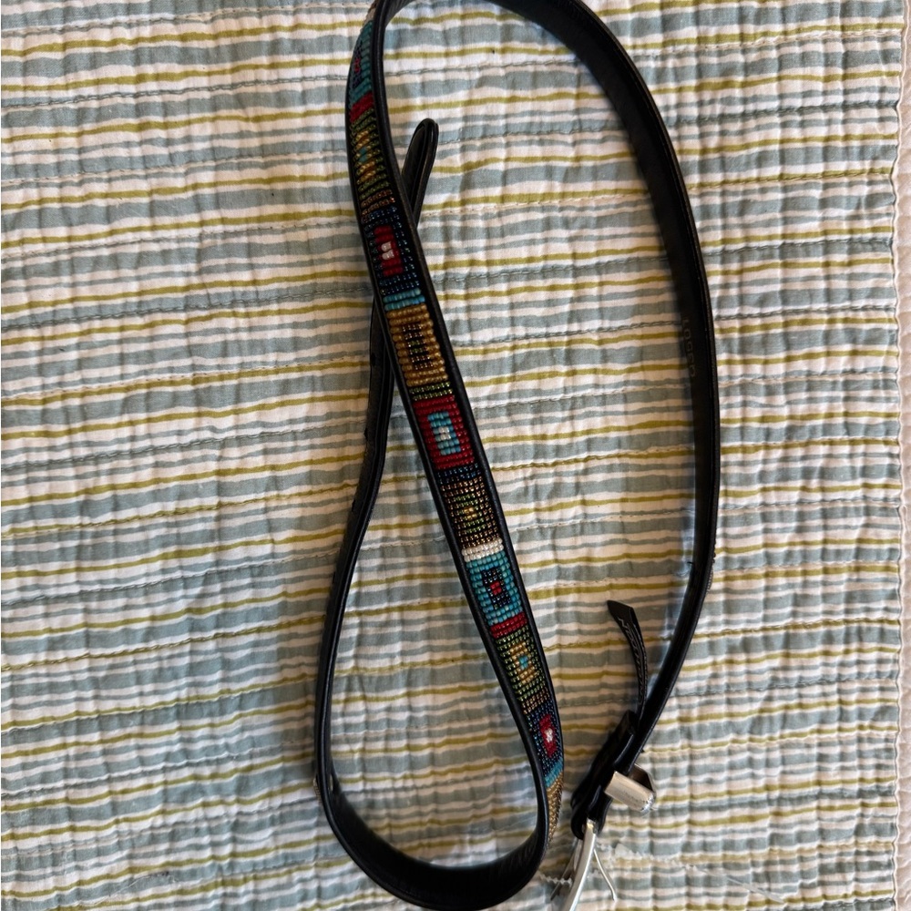 Brighton Black and Multicolor Beaded Belt